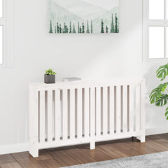 Radiator Cover White 60.2x7.5x33.1 Solid Wood Pine
