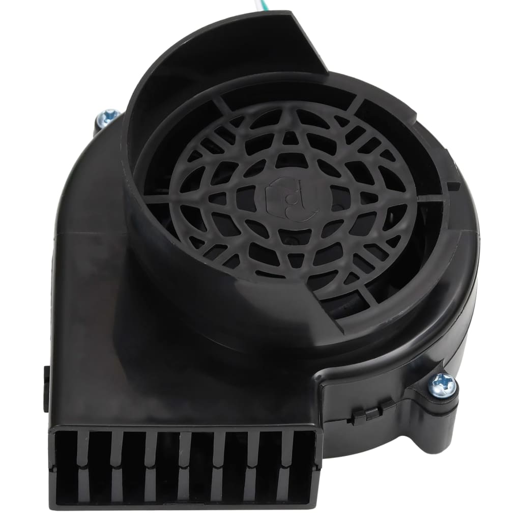 Black and white LED string lights with 15 LEDs, 59.1-inch length, and built-in fan.