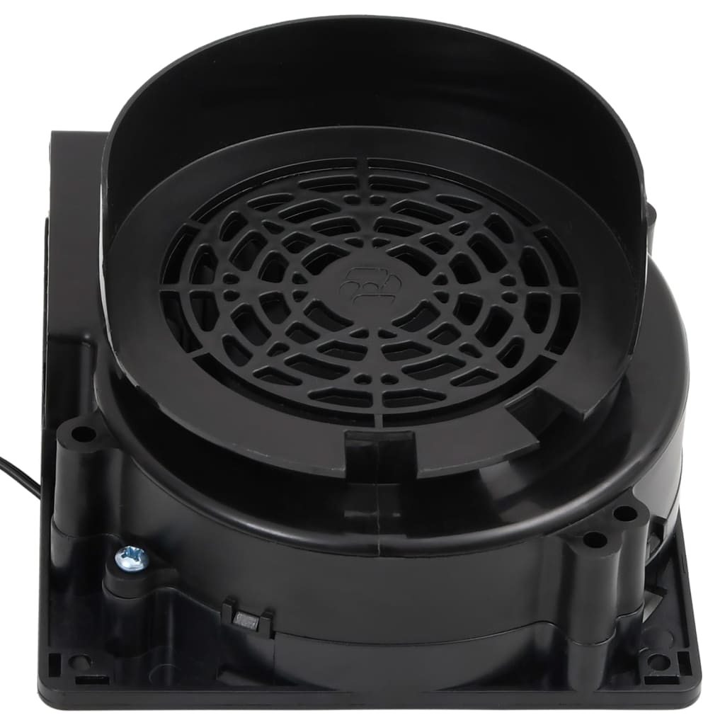 Black LED string lights with 90 LEDs on copper wire and built-in fan.