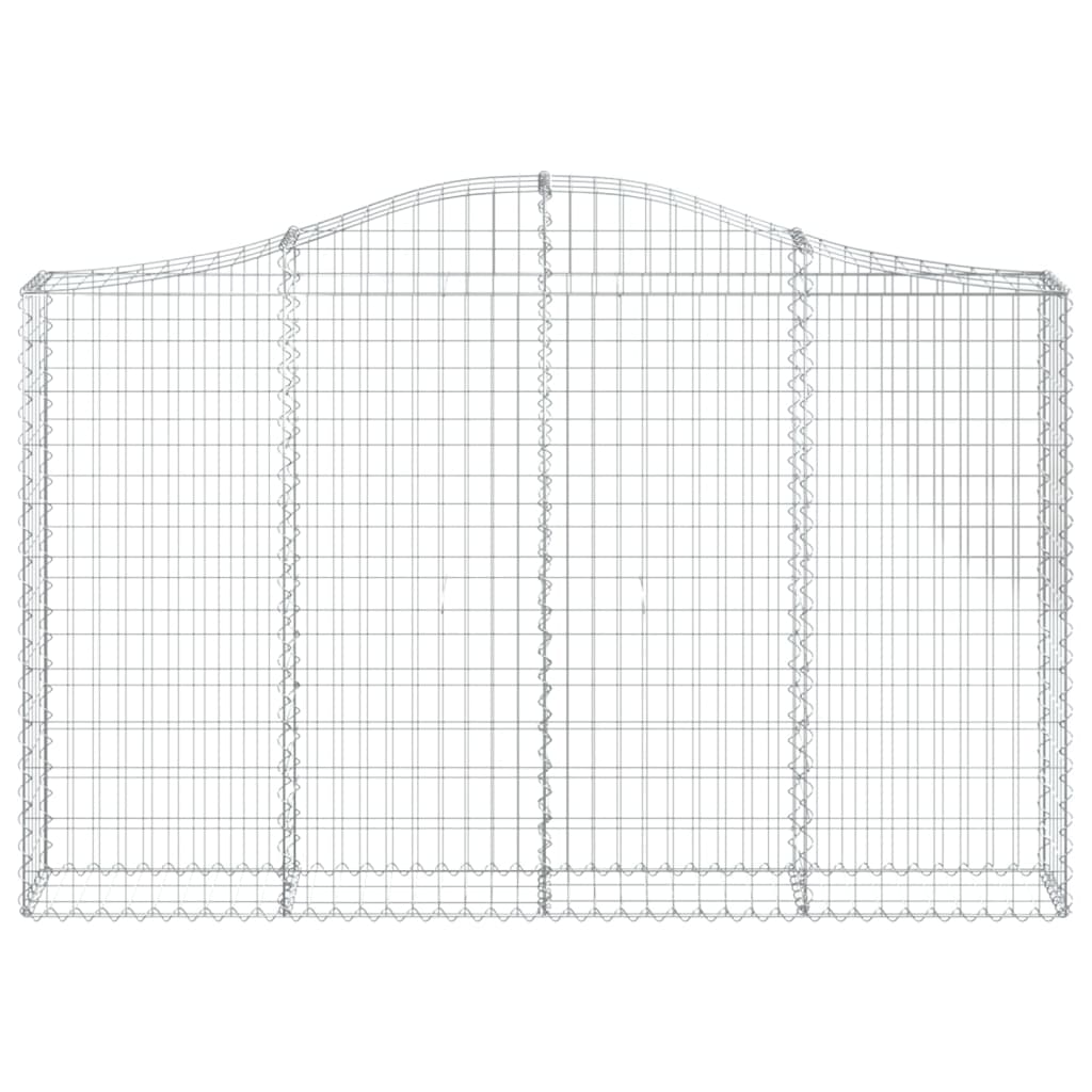 Arched Gabion Baskets 2 pcs 78.7x11.8x47.2/55.1 Galvanized Iron
