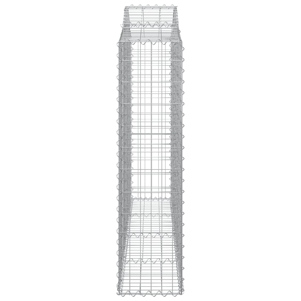 Arched Gabion Baskets 2 pcs 78.7x11.8x47.2/55.1 Galvanized Iron