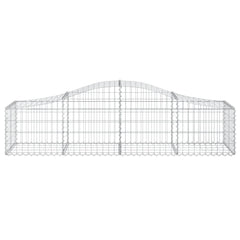 Gabion Basket Set of 3 Silver Galvanized Iron