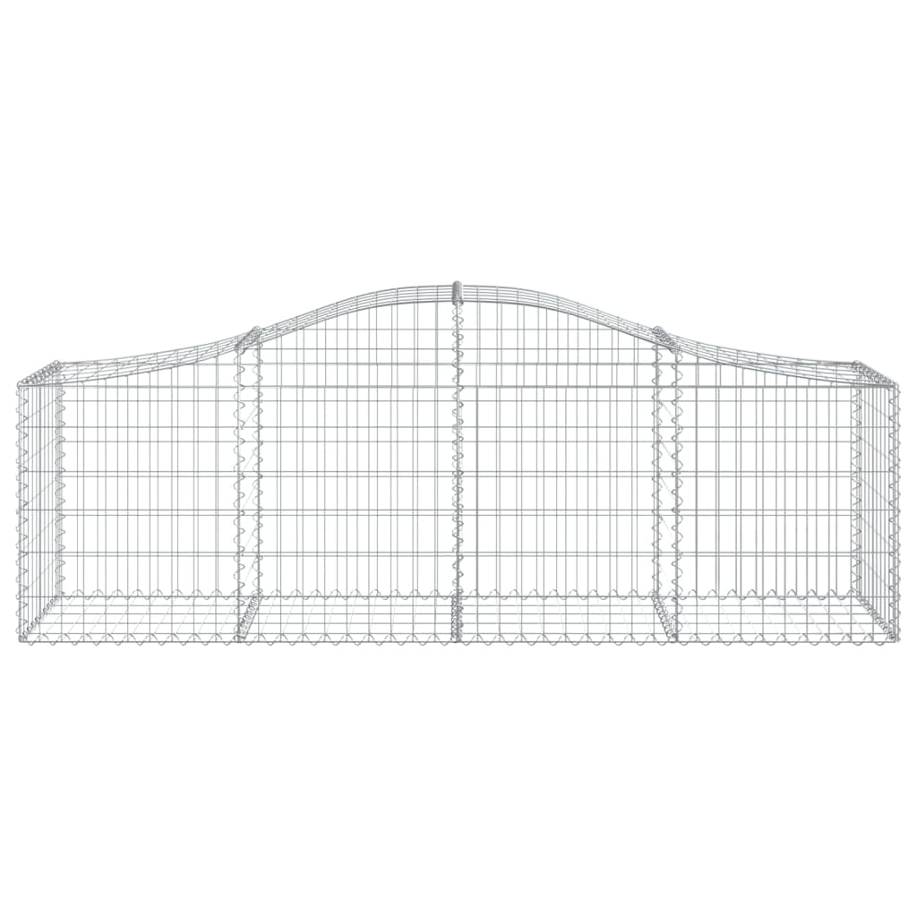 Arched Gabion Baskets 2 pcs 78.7x19.7x23.6/31.5 Galvanized Iron