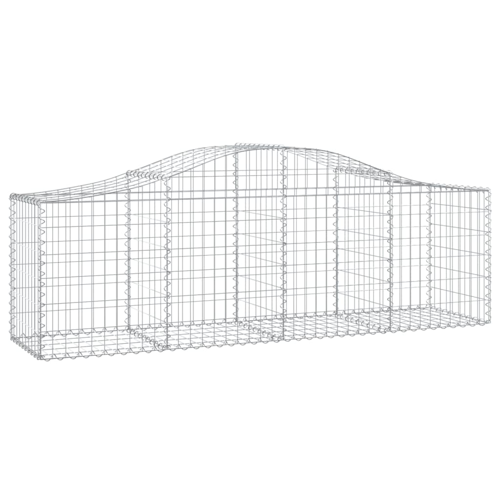 Arched Gabion Baskets 4 pcs 78.7x19.7x23.6/31.5 Galvanized Iron