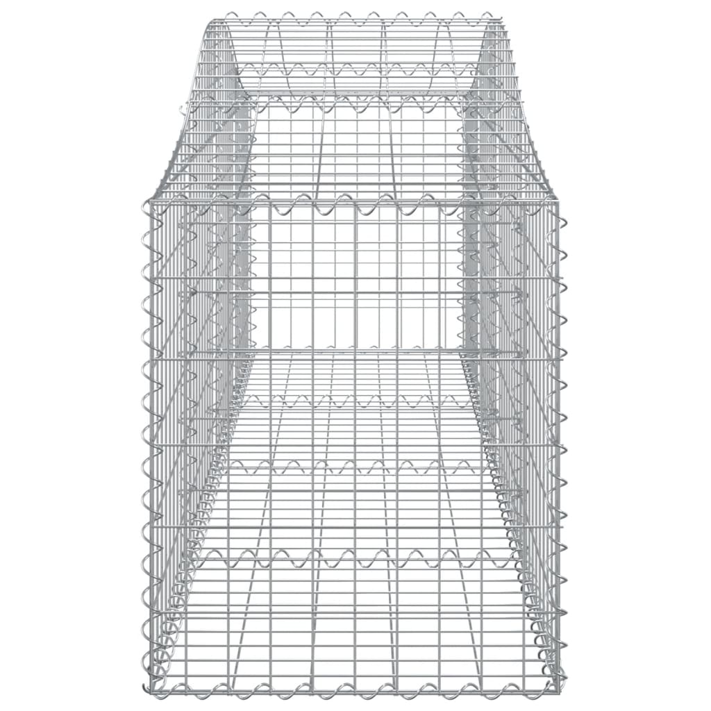Arched Gabion Baskets 4 pcs 78.7x19.7x23.6/31.5 Galvanized Iron
