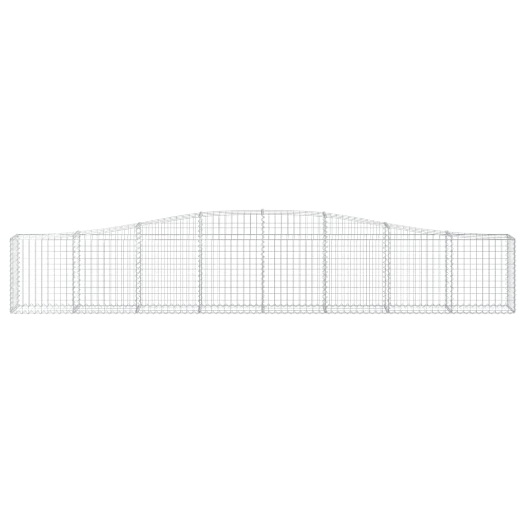 Arched Gabion Baskets 2 pcs 157.5x11.8x23.6/31.5 Galvanized Iron