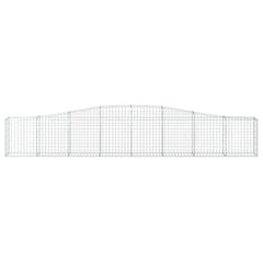 Arched Gabion Baskets 2 pcs 157.5x11.8x23.6/31.5 Galvanized Iron