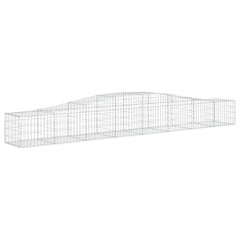 Gabion Basket Set of 5 Silver Galvanized Iron Large