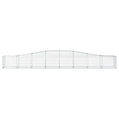 Gabion Basket Set of 5 Silver Galvanized Iron Large