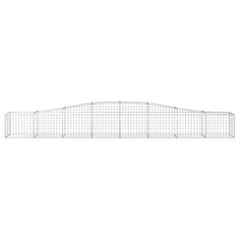 Gabion Basket Set of 9 Silver Galvanized iron Large
