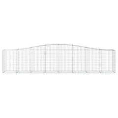 Arched Gabion Baskets 2 pcs 157.5x19.7x31.5/39.4 Galvanized Iron