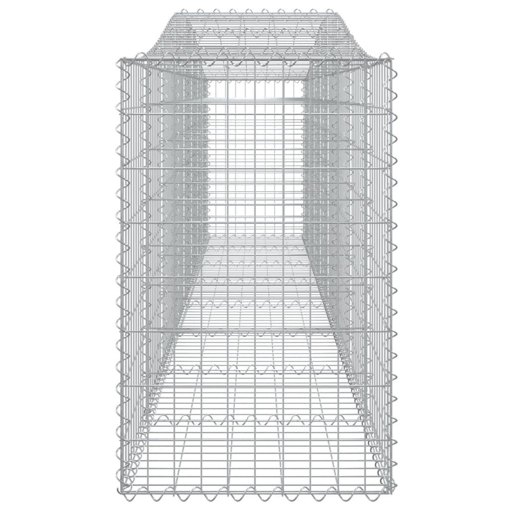 Arched Gabion Baskets 2 pcs 157.5x19.7x31.5/39.4 Galvanized Iron