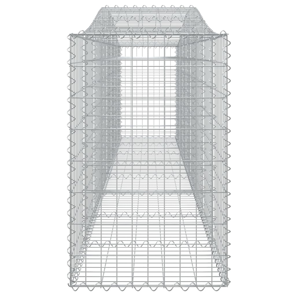 Arched Gabion Baskets 3 pcs 157.5x19.7x31.5/39.4 Galvanized Iron