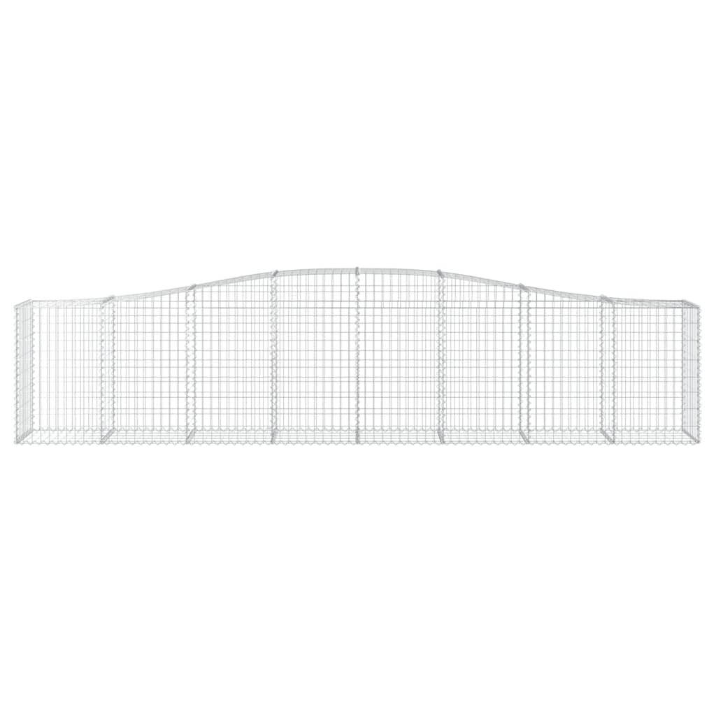 Arched Gabion Baskets 5 pcs 157.5x19.7x31.5/39.4 Galvanized Iron