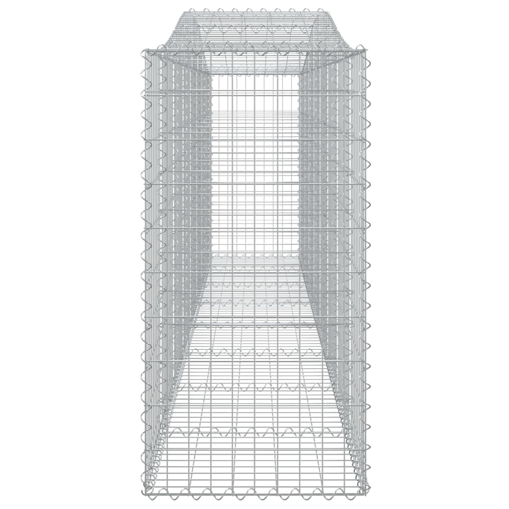Arched Gabion Baskets 2 pcs 157.5x19.7x39.4/47.2 Galvanized Iron