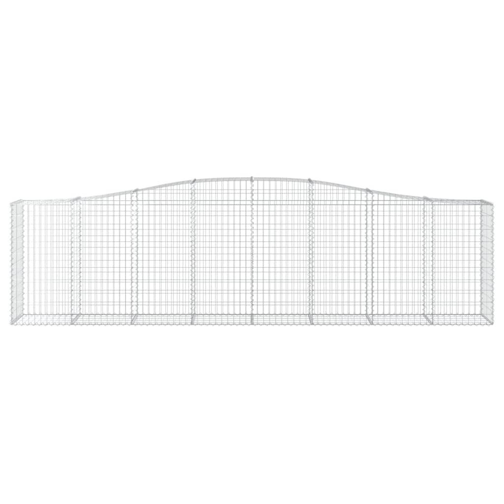Arched Gabion Baskets 5 pcs 157.5x19.7x39.4/47.2 Galvanized Iron