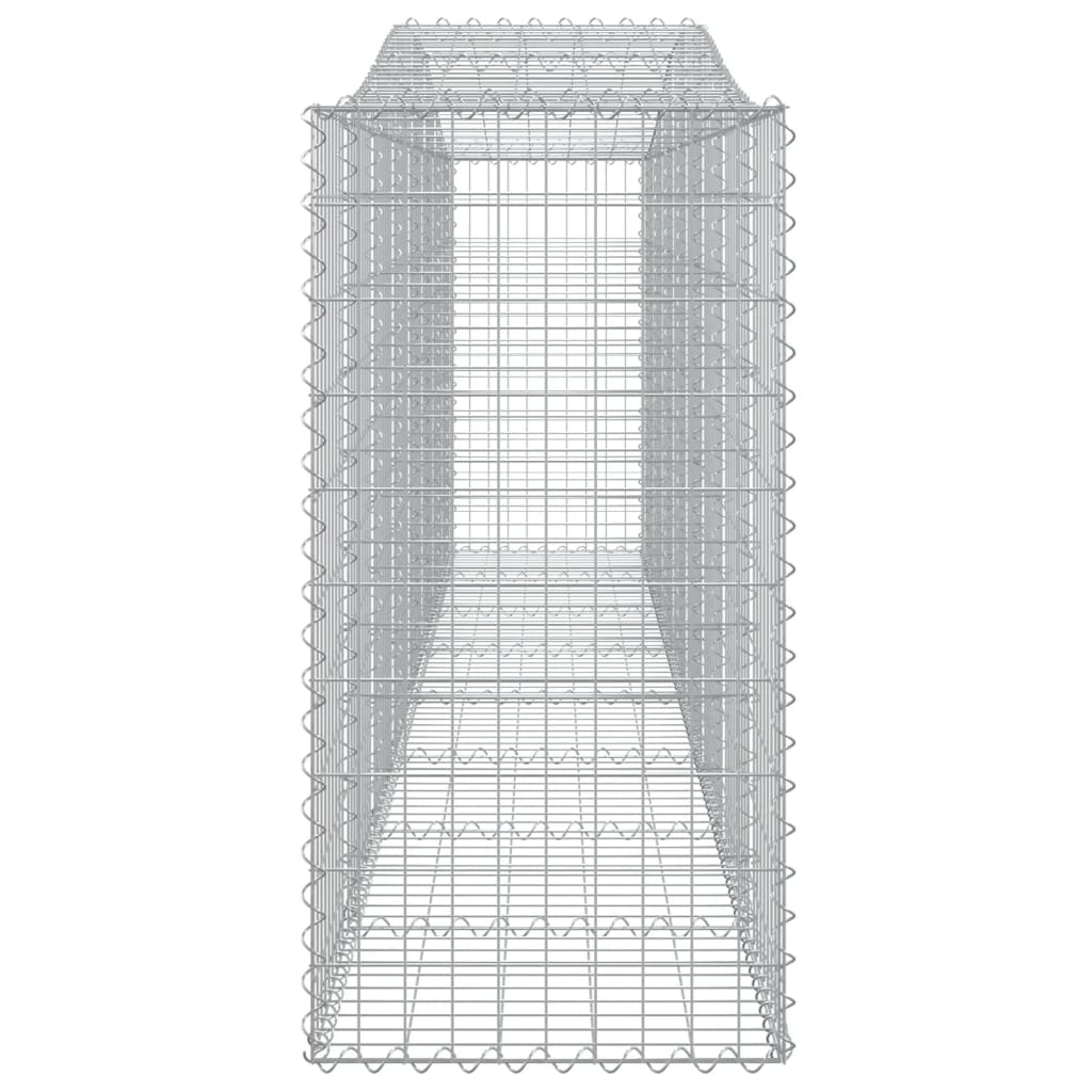 Arched Gabion Baskets 5 pcs 157.5x19.7x39.4/47.2 Galvanized Iron