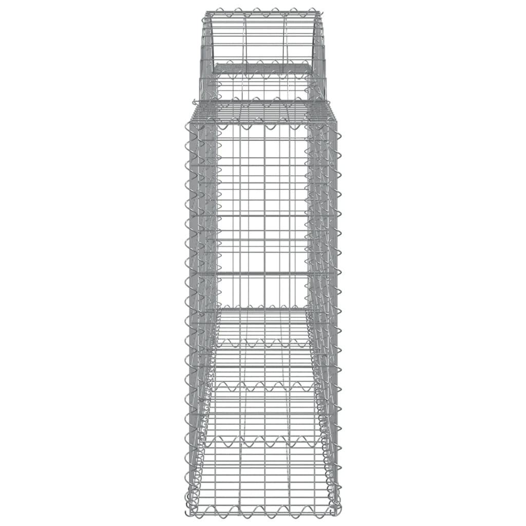 Arched Gabion Baskets 3 pcs 78.7x11.8x31.5/39.4 Galvanized Iron
