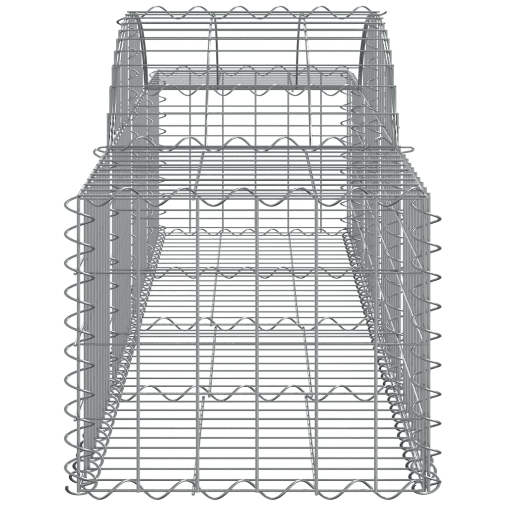 Arched Gabion Baskets 2 pcs 78.7x19.7x15.7/23.6 Galvanized Iron