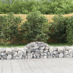 Gabion Basket Set of 5 Silver Galvanized Iron Large Durable
