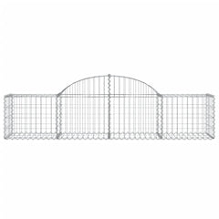 Gabion Basket Set of 6 Silver Galvanized iron