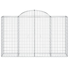 Gabion Basket Set of 5 Silver Galvanized iron Durable