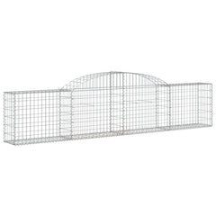 Gabion Basket Set of 2 Silver Galvanised iron Large