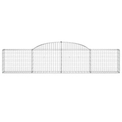 Gabion Basket Set of 5 Silver Galvanized iron Large