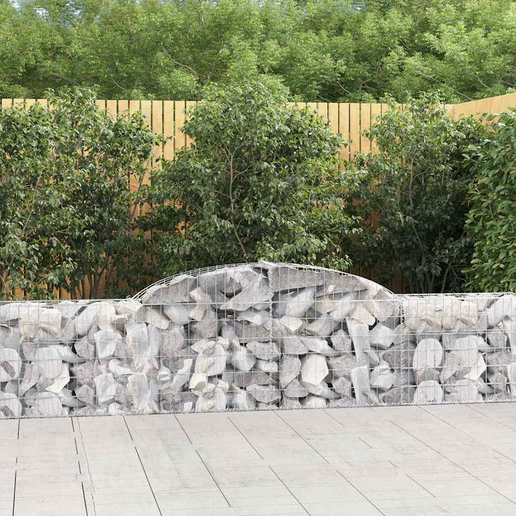 Gabion Basket Set of 5 Silver Galvanized iron Large