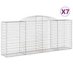 Gabion Basket Set of 7 Silver Galvanized iron Large Durable