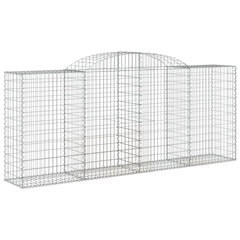 Gabion Basket Set of 7 Silver Galvanized iron Large Durable