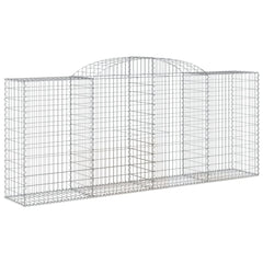 Gabion Basket Set of 9 Silver Galvanized Iron Large Durable