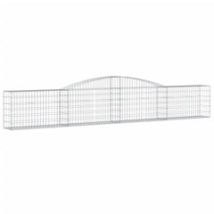 Gabion Basket Set of 3 Galvanized Silver Galvanized Iron Large
