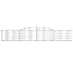 Gabion Basket Set of 3 Galvanized Silver Galvanized Iron Large