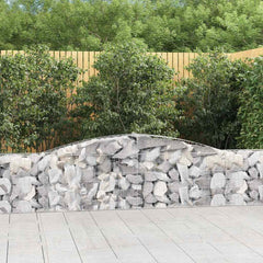 Gabion Basket Set of 4 Silver Galvanized Iron Large Sturdy