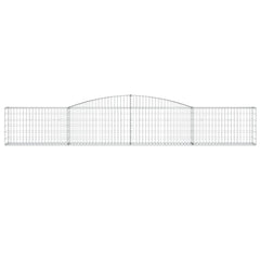 Gabion Basket Set of 7 Silver Galvanized Iron Large