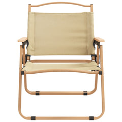 Camping Chair Set of 2 Beige