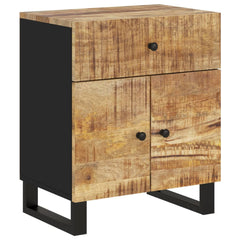 Bedside Cabinet Natural wood and black