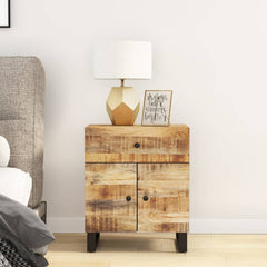 Bedside Cabinet Natural wood and black
