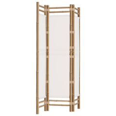 Folding 3-Panel Room Divider 47.2 Bamboo and Canvas