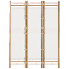 Folding 3-Panel Room Divider 47.2 Bamboo and Canvas
