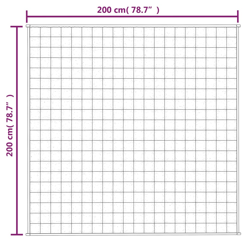 Weighted Blanket Gray 78.7x78.7 19.8 lb Fabric
