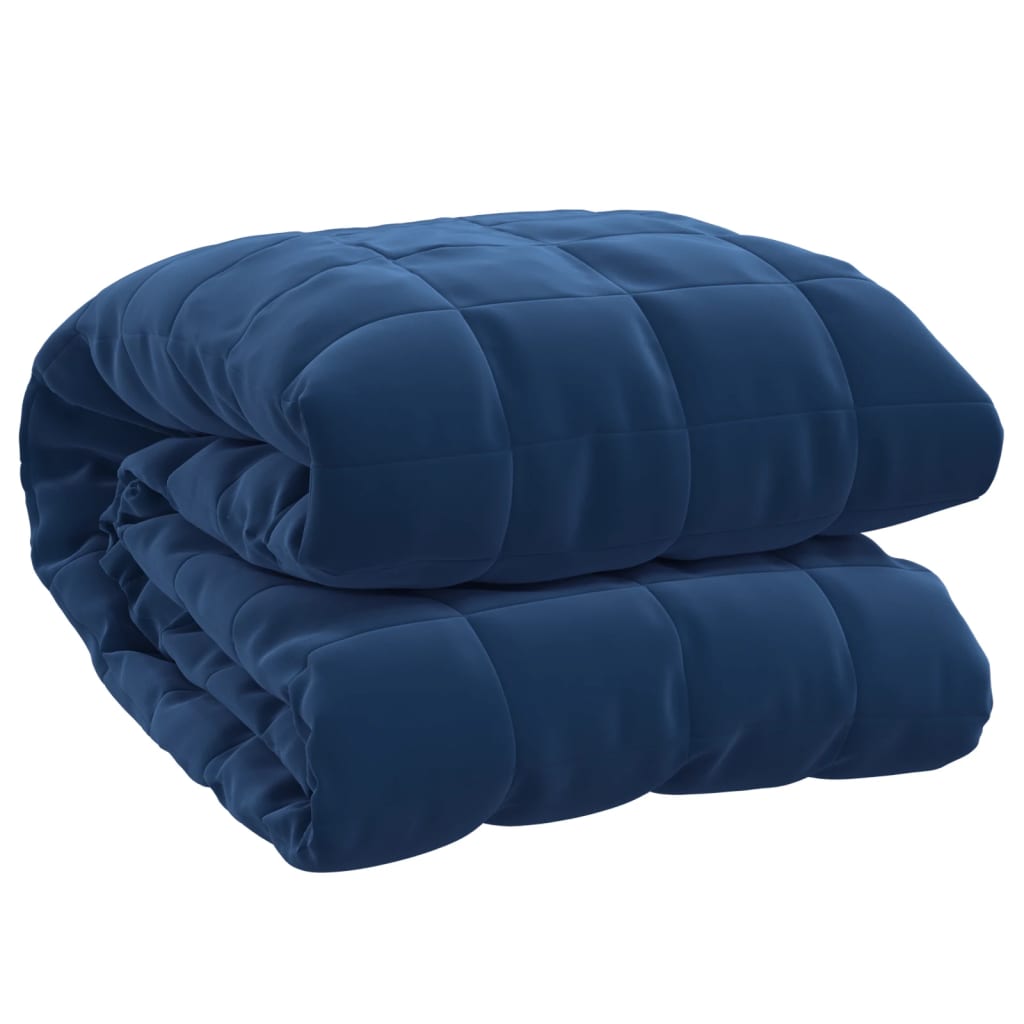 Weighted Blanket Blue 86.6x92.5 33.1 lb Fabric