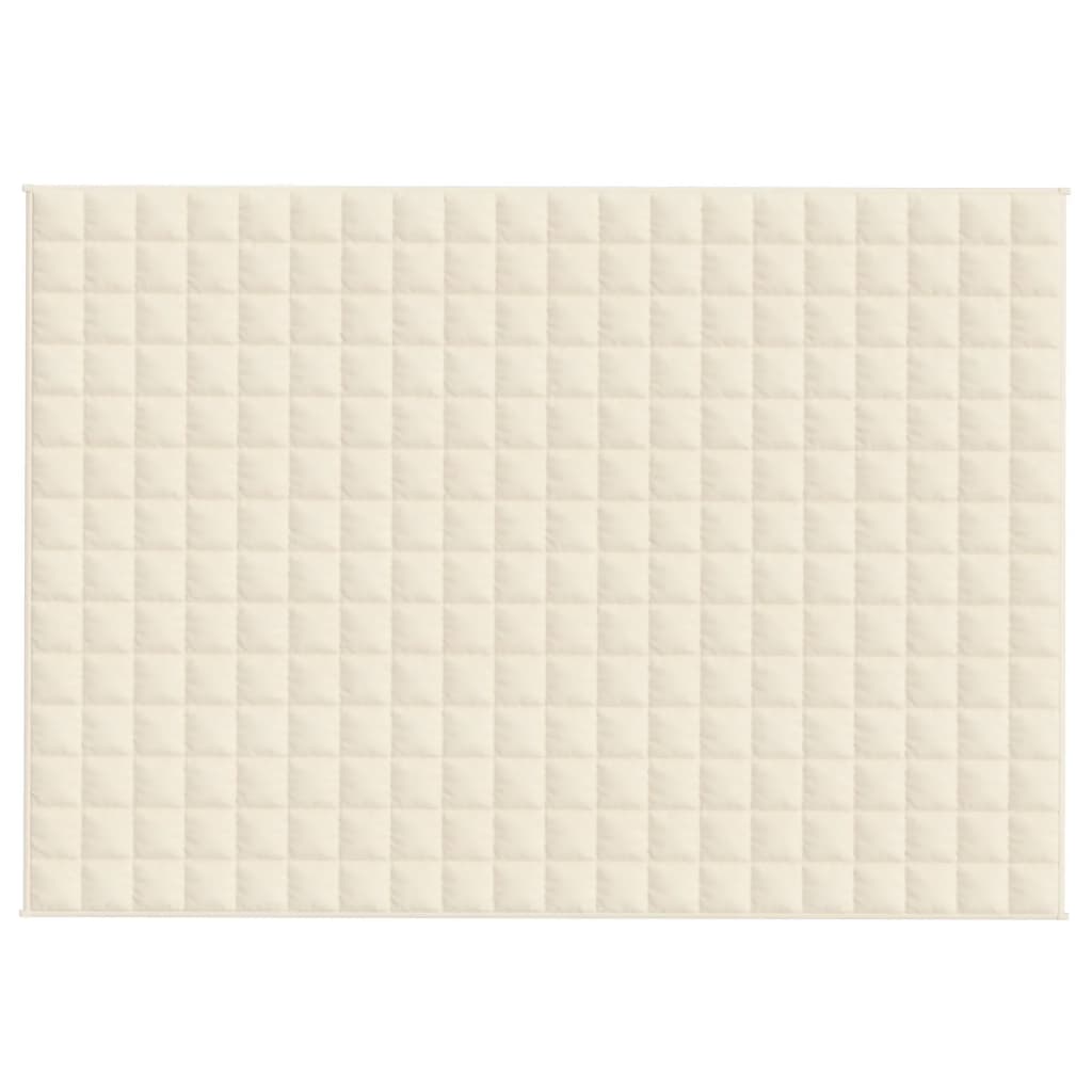 Weighted Blanket Light Cream 54.3x78.7 22 lb Fabric