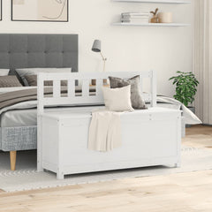 Bench White Solid pine wood Standard Bench Rectangular Rustic