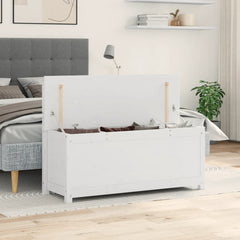 Bench White Solid pine wood Standard Bench Rectangular Rustic