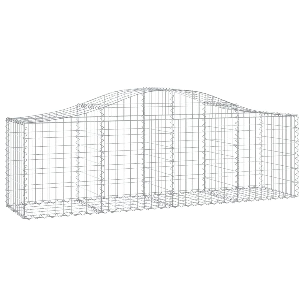 Arched Gabion Basket 78.7x19.7x23.6/31.5 Galvanized Iron