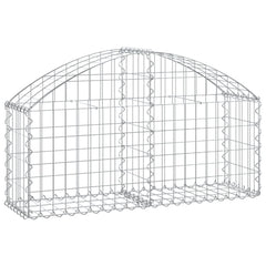 Gabion Basket Silver Galvanized iron 39.4 x 11.8 x 15.7/23.6 in