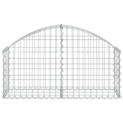 Gabion Basket Silver Galvanized iron 39.4 x 11.8 x 15.7/23.6 in