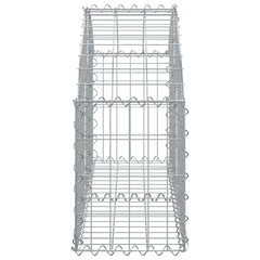 Gabion Basket Silver Galvanized iron 39.4 x 11.8 x 15.7/23.6 in
